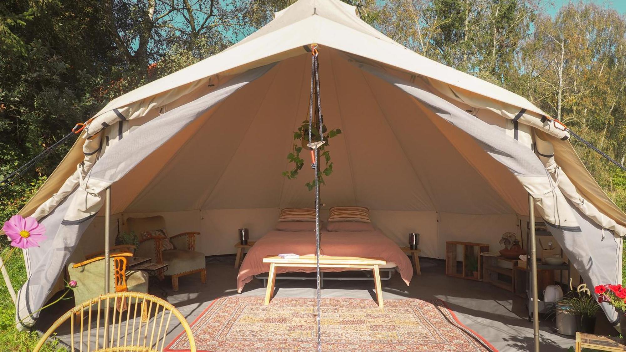 Bell Tent In Een Voedselbos Nederweert-Eind Екстер'єр фото